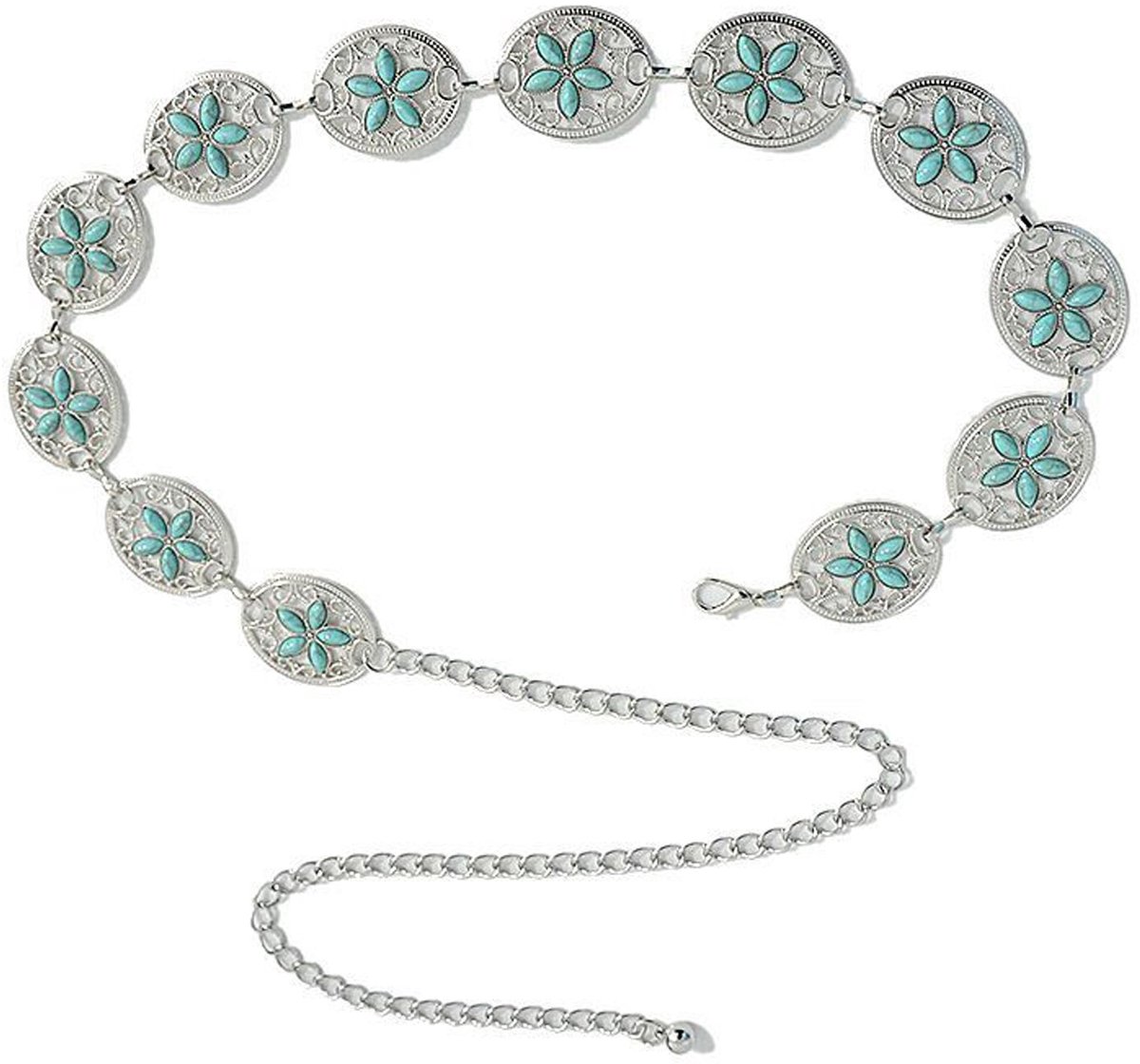 Dailygoods - Dailygoody - Dames Kettingriem - Casual Taille Riem - Vintage Etnische Stijl - Verstelbare Decoratie - Ideaal voor Jurken - Elegant en Opvallend