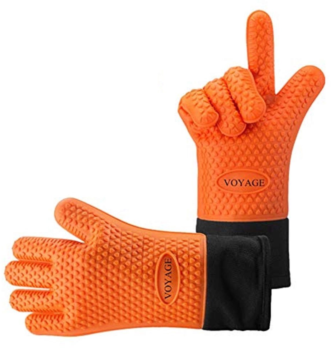 Dailygoods - Dailygoody - Ovenhandschoenen - Hittebestendig - Veilig koken en grillen - Oranje - BBQ-handschoenen - Set van 2 voor de keuken