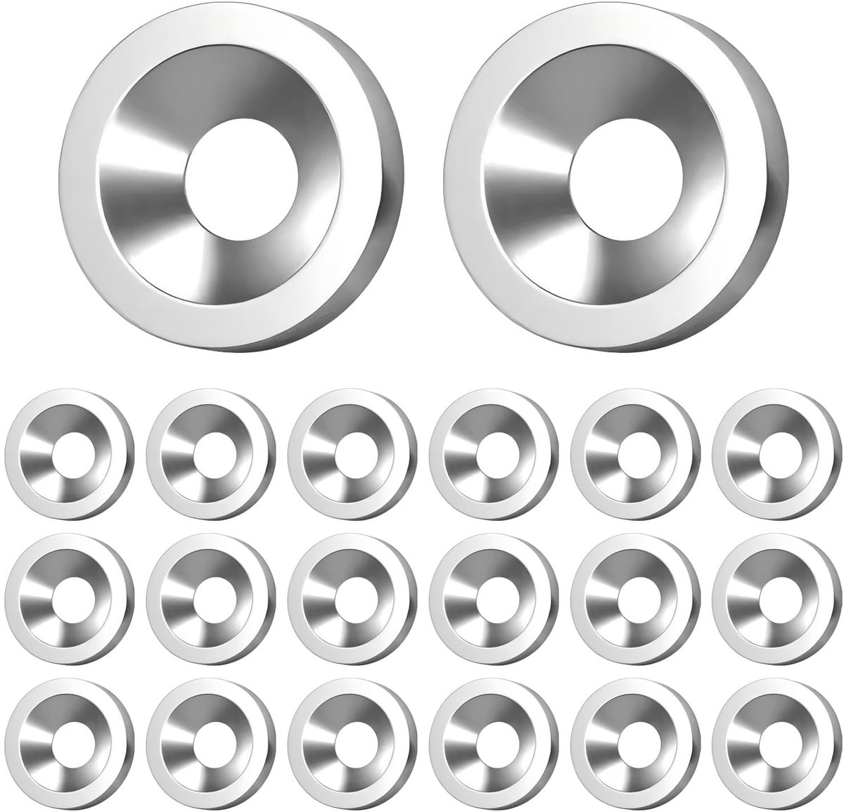 Dailygoods - Dailygoody - Sluitringen - Roestvrijstalen verzonken kop - M8 x 25 x 5 mm - Duurzaam en stabiel - Geschikt voor machinebouw - 10 stuks