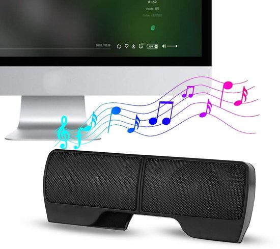 Dailygoods - Dailygoody - Mini Desktop Laptop 2.0 soundbar - USB-luidspreker - Draagbaar en praktisch - Compact formaat - Geluidversterker voor laptop - Ideaal voo... van Dailygoods — afbeelding 2
