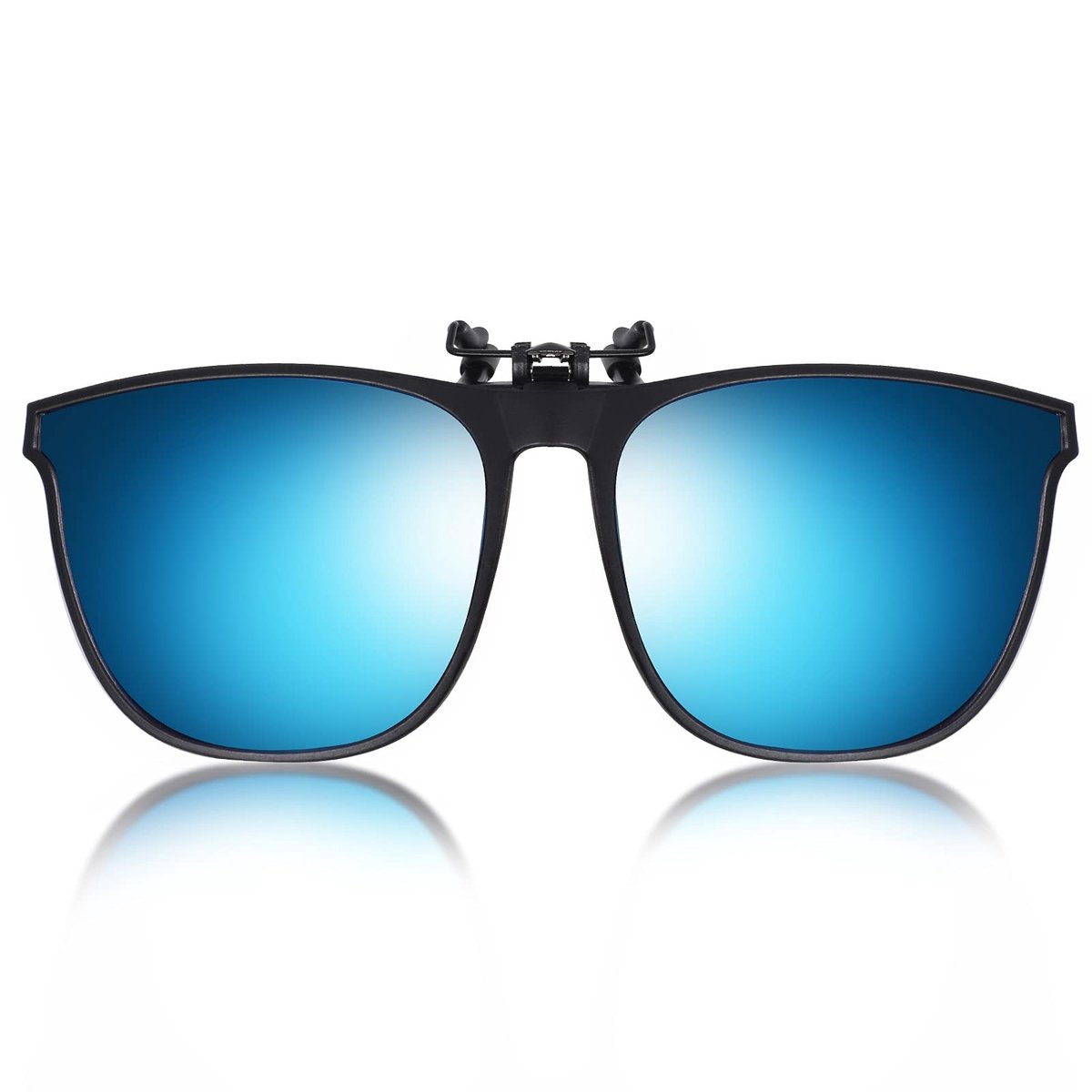 Dailygoods - Dailygoody - Gepolariseerde Clip op Zonnebril - Flip Up Zonnebril - Blauw - Voor Bescherming Tegen Reflecties - Geschikt voor Mannen en Vrouwen