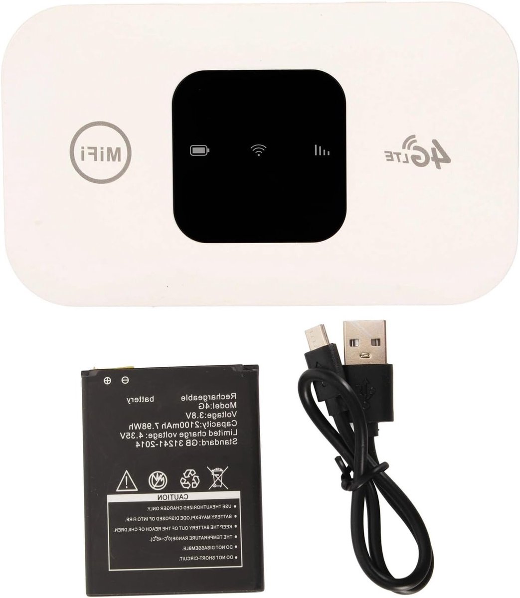 Draagbare 4G LTE WiFi Hotspot met SIM-kaartsleuf, 150 Mbps snelheid, tot 10 gebruikers, ideaal voor reizen in Afrika en het Midden-Oosten