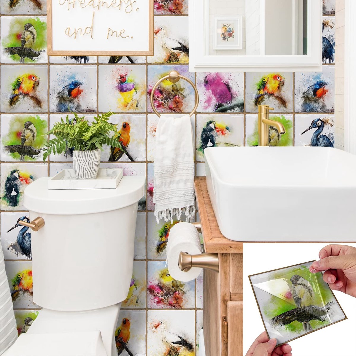 Dailygoods - Dailygoody - Retro Tegel Stickers - Zelfklevend voor Keuken en Badkamer - 10 Stuks - Tegelstickers - Makkelijk aan te brengen - Geschikt voor elke rui