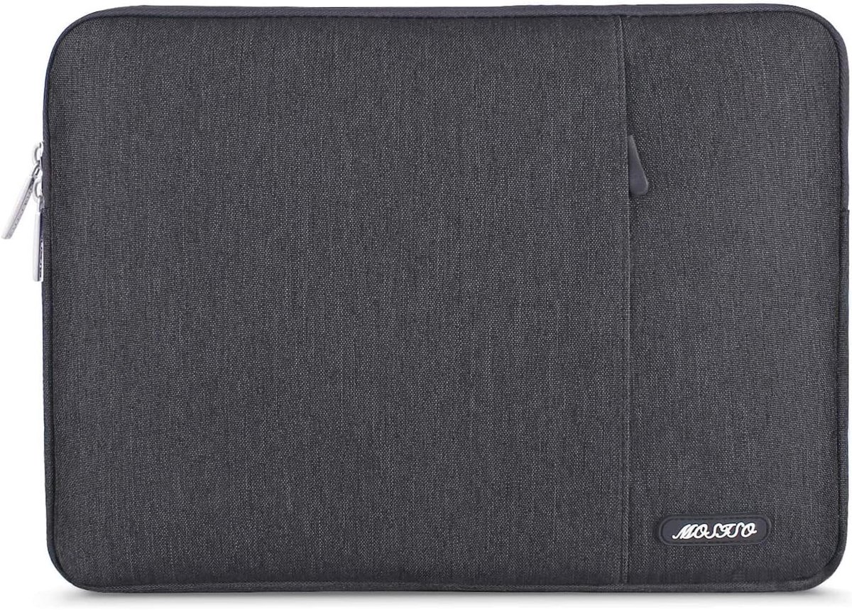 Mosiso beschermhoes/etui voor laptop of notebook, van polyester, waterafstotend, verticaal georiënteerde stijl, Space grijs