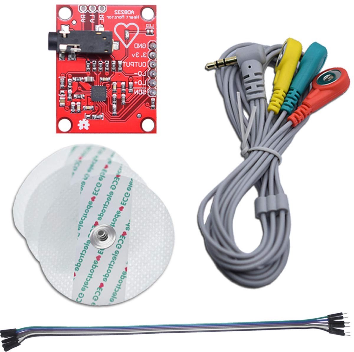 ECG Meetmodule voor Hartslagmonitoring met AD8232 Sensor en Dupont Kabel voor Arduino Projecten