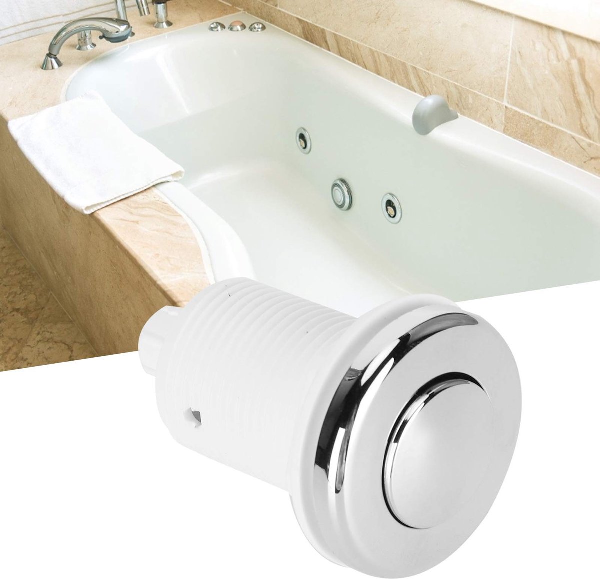 Dailygoods - Dailygoody - Afstandsbediening Pneumatische Luchtschakelaar - Luchtknopschakelaar - Voor sanitaire apparatuur - Compact formaat - Massagebad - Bubbelb