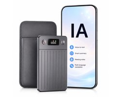 AI Dicteerapparaat - Slimme Spraakrecorder 64GB - Voice Recorder - Transcriptie & Vertaling in 256 Talen - Voor Vergaderingen, Interviews & Onderwijs