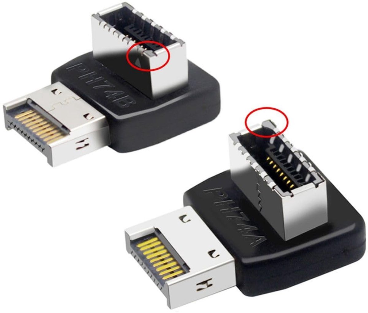 Dailygoods - USB 3.2 Gen 2 Adapter voor Moederbord Header, 2 Stuks