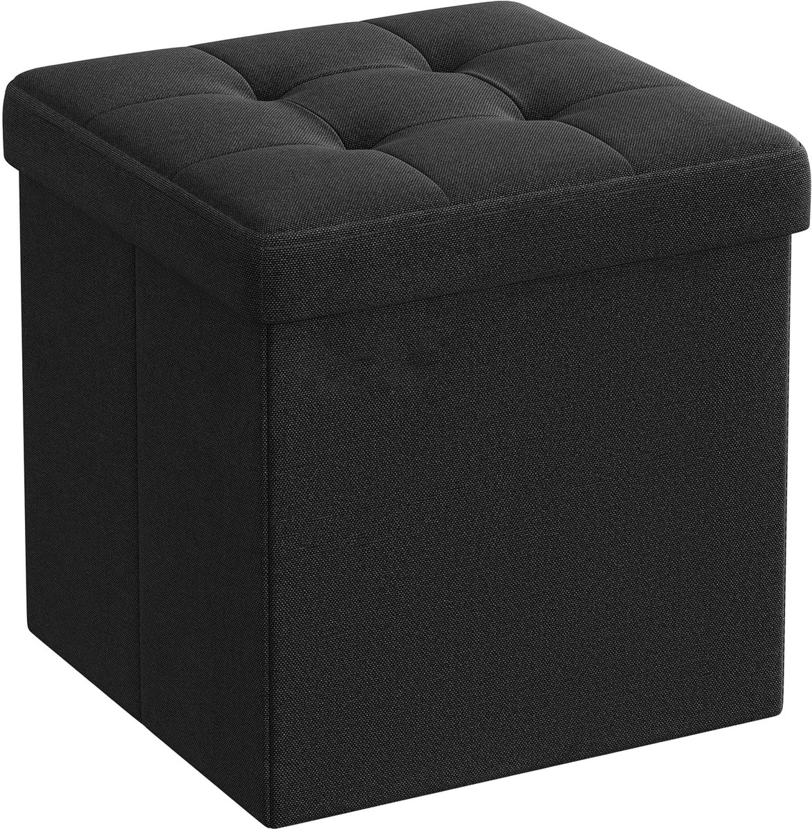 Opbergpoef - Zwart - Opvouwbaar - Modern design