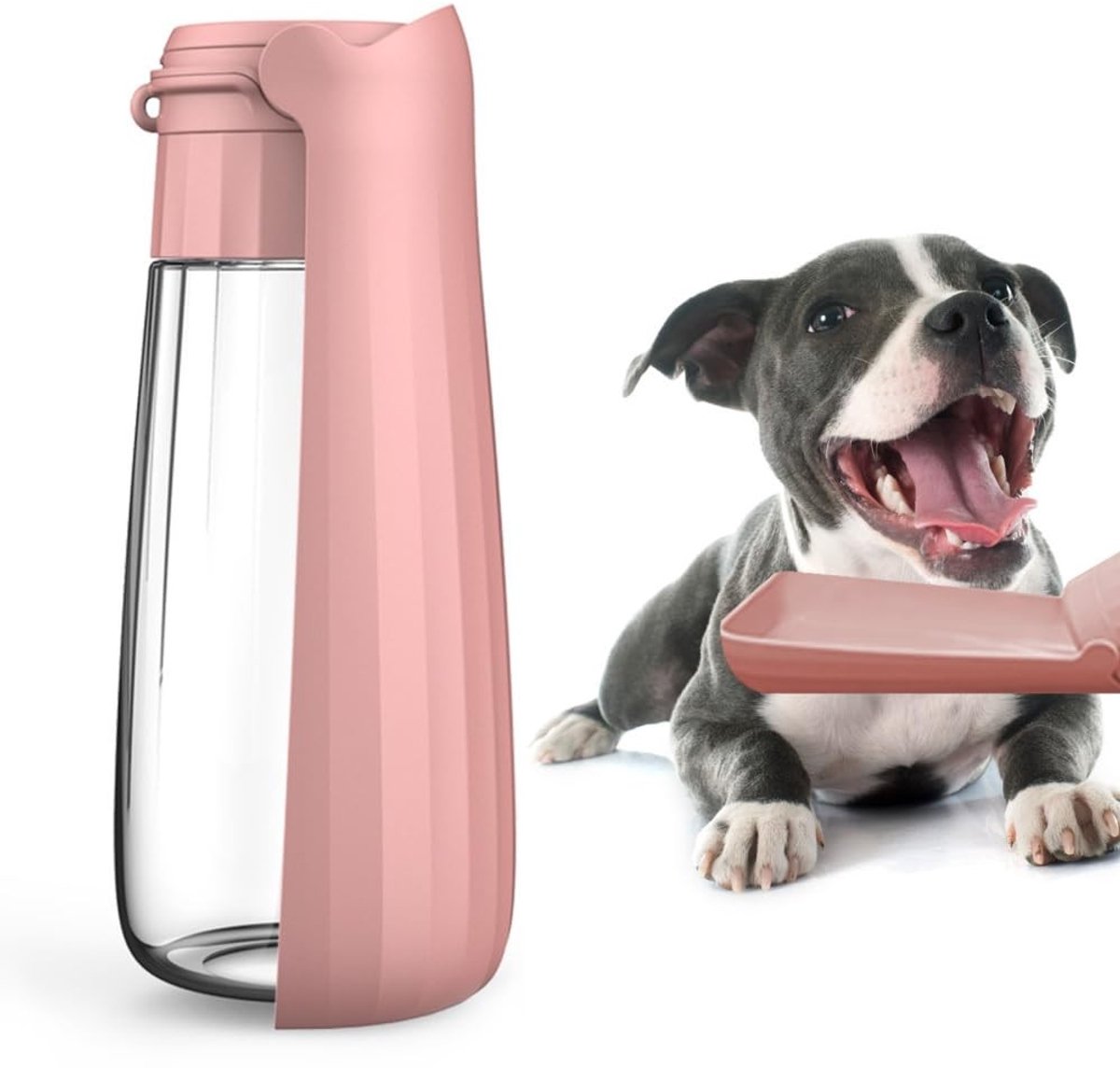 Dailygoods - Dailygoody - Hondendrinkvoeder - Opvouwbare Waterfles - Gemakkelijk voor Wandelen - 550 ml - Ingebouwde Filter - Geschikt voor Honden en Katten -