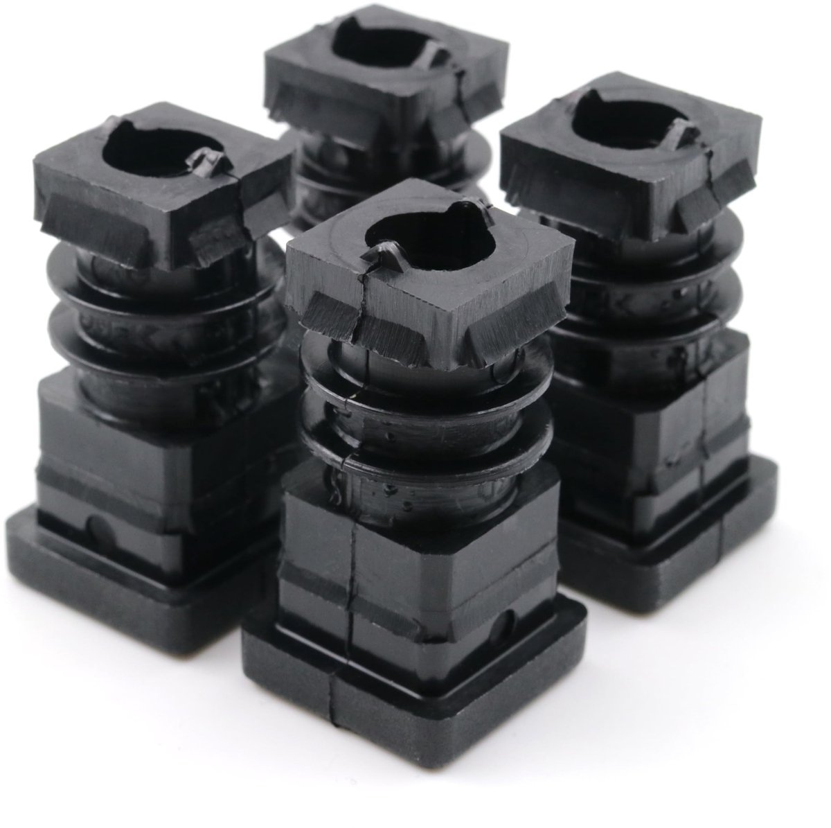 Dailygoods - Dailygoody - Schroefdraadstop - Vierkante buisstoppen - Geschikt voor 20 x 20 mm - Zwart - M8 binnendraad - Robuust en eenvoudig te gebruiken