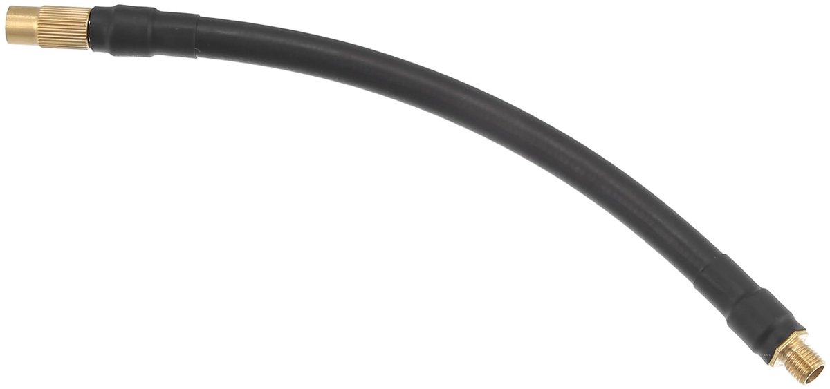 Dailygoods - Dailygoody - Car Tire Inflator Extension Hose Adapter - Snelle aansluiting - Zwart - Duurzaam en flexibel - Geschikt voor auto en motor - 20 cm