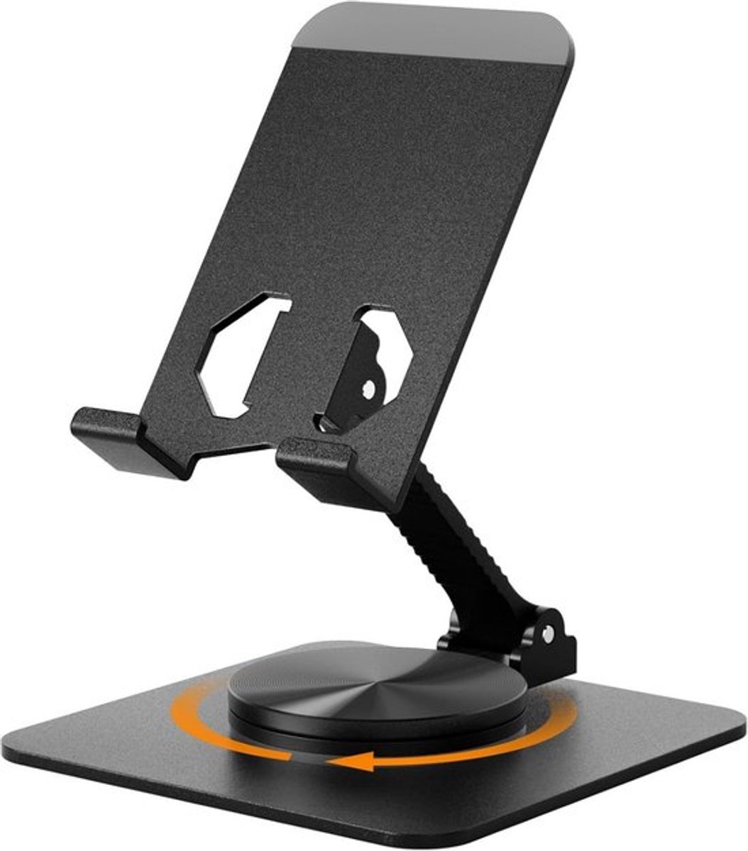 Verstelbare Telefoonhouder voor Bureau - 360° Draaibaar, Inklapbaar, Metalen Basis