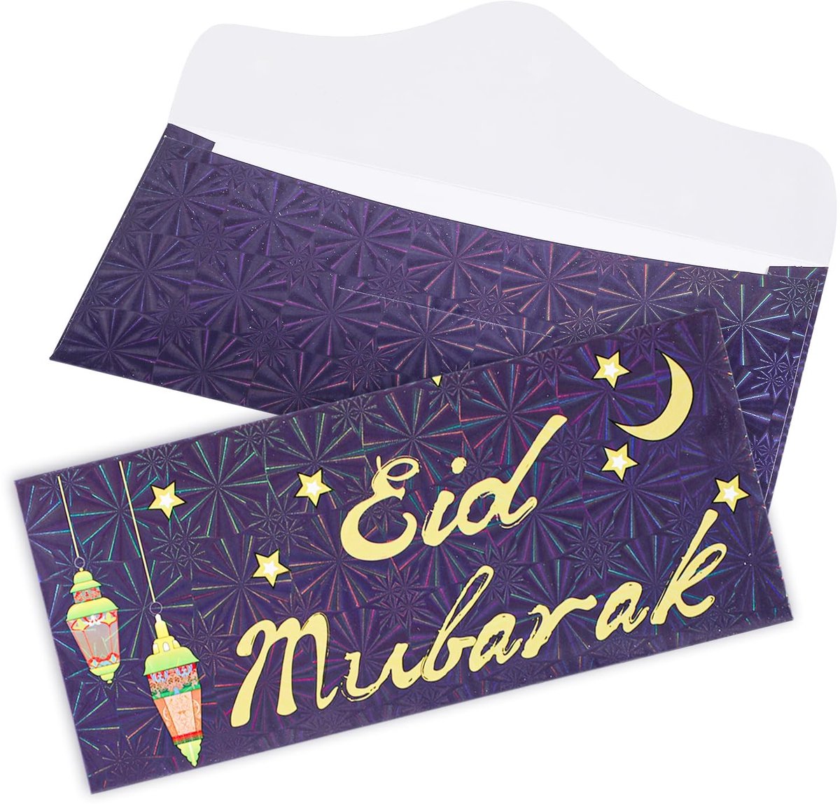 Dailygoods - Dailygoody - Eid Mubarak Enveloppen - Geldhouder voor Ramadan - 18 Stuks - Blauw - Wenskaarten voor Moslimfeestvieringen - Decoratie voor Feestda