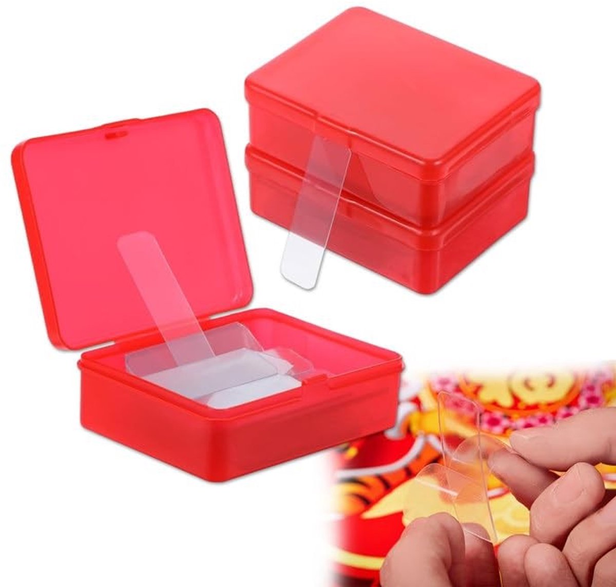 Dailygoods - Dailygoody - dubbelzijdig plakband - verwijderbaar - extra sterk - transparant - multifunctioneel - geschikt voor tapijt, tegels, foto's en poste