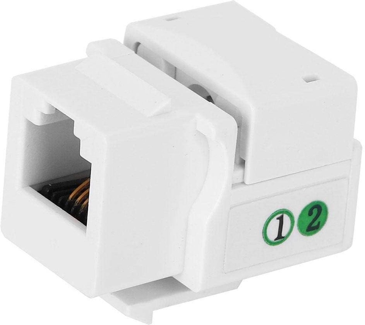 Dailygoods - Dailygoody - 5Pcs Cat3 RJ11 Keystone - Inline Koppeling - Met stofkap - Voor netwerkkabels - Perfect voor netwerk engineering