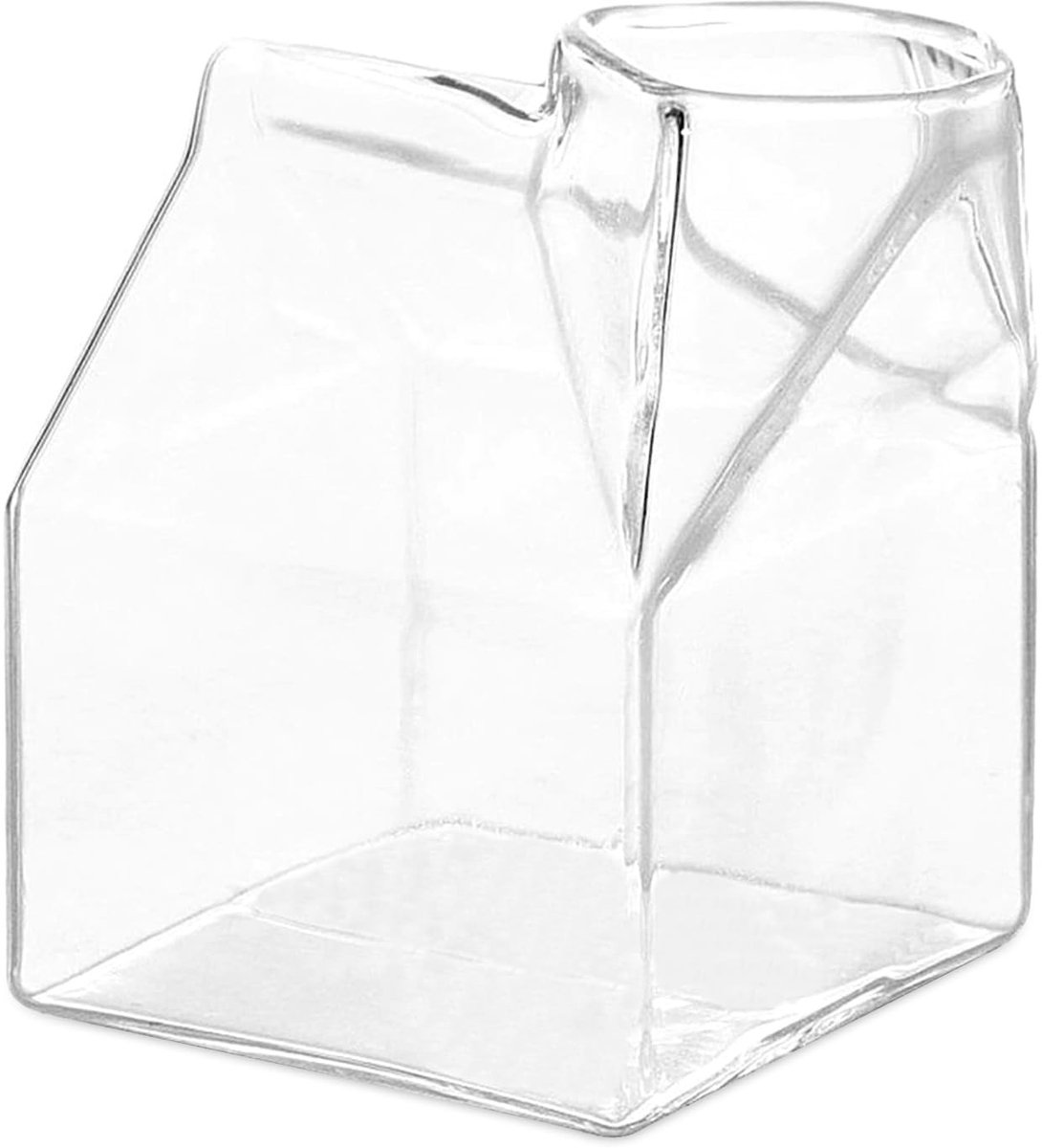 Dailygoods - Dailygoody - Melkpot - Melkkan - Herbruikbaar - Transparant - Waterglazen - Cocktailglas 250 ml - Geschikt voor dagelijks gebruik - Glas