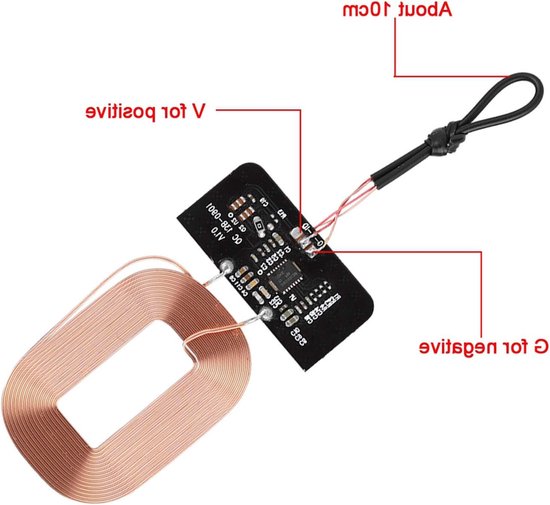 Draadloze Oplader Ontvanger voor DIY Projecten - Qi Standaard Oplaadspoel, 5V 1A, Circuitbord voor Smartphone Accessoires — afbeelding 2