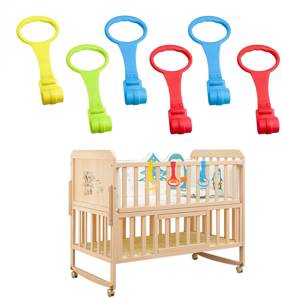 Dailygoods - Set van 6 Handringen voor Kinderbedden