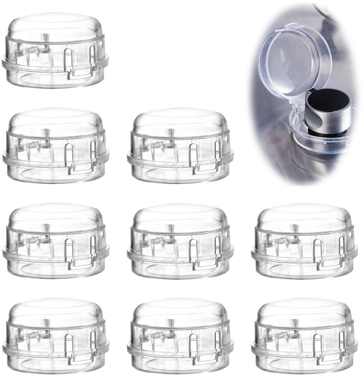 Dailygoods - Kookknop Kinderbeveiliging Set van 9 Stuks