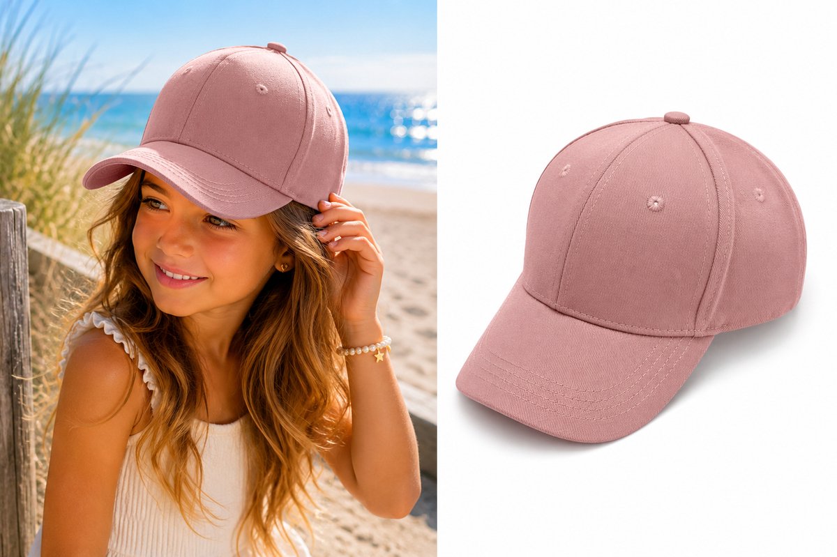Meisjes Pet Roze – Verstelbare Baseball Cap – 5-10 Jaar