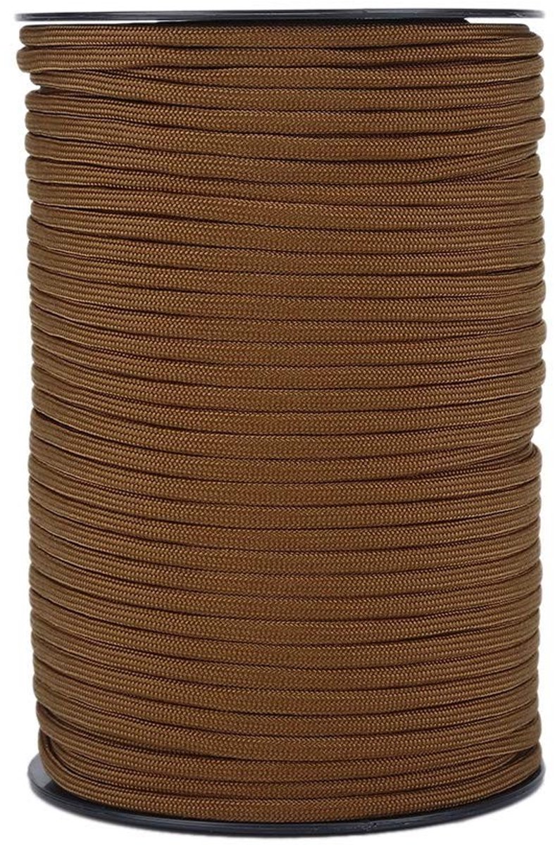 Dailygoods - Cosensi - Dailygoody - Nylon Parachute Cord - Multifunctionele Paracord - Duurzaam - Wolf Brown - Tent Touw - Overlevingslijn - 100m