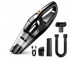 KARZO Draadloze Handstofzuiger – Oplaadbare Auto Stofzuiger – 4 kPa Zuigkracht – 0,3L Stofopvang – USB Oplaadbaar – Met Accessoireset – Zwart