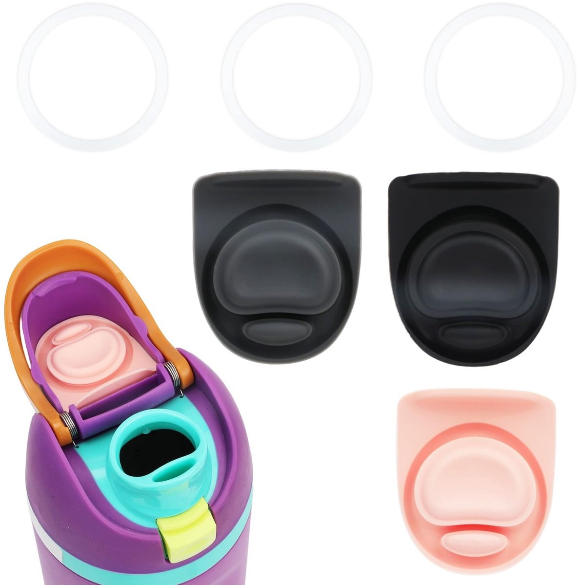 Dailygoods - Set van 3 O-Afdichtingsringen en Siliconen Stoppers