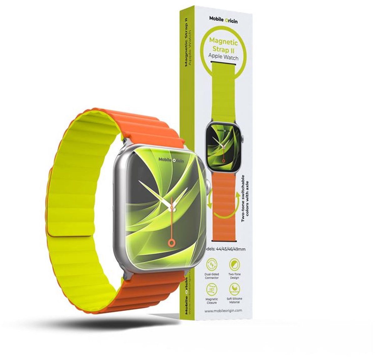 Mobile Origin Magnetische Band Voor Apple Watch 45Mm 44Mm 46Mm 49Mm Comfortabele
