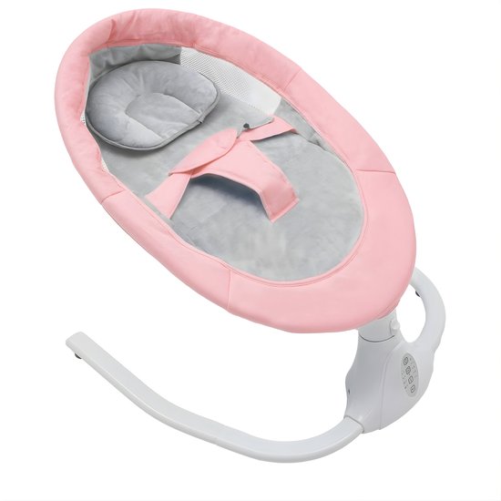 Elektrische Baby Schommelstoel - Met Afstandsbediening en USB - 4 Snelheden - Max. 18 kg - Baby Swing Chair - Roze — afbeelding 3