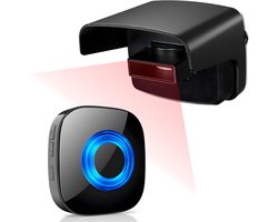 AHD® Opritverklikker - Opritverklikker Voor Buiten - Opritverklikker Draadloos - Doorgangsmelder - Zwart - 10cm x 5cm x 10cm