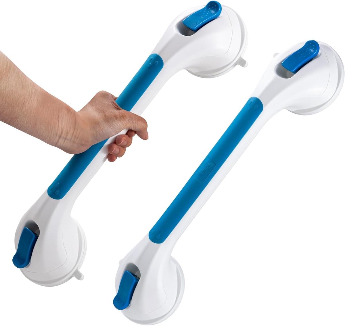 Super Sterke Zuignap Douche Stang Set van 43CM, Veiligheidsbeugel voor Badkamer met Max. Houdkracht van 110kg, Ideaal voor Ouderen en Personen met Beperkingen