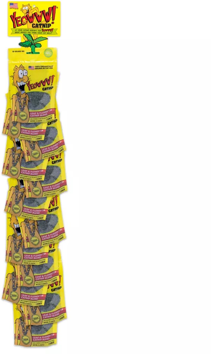 Yeowww! Display Strip Catnip 12 st - Kattenspeelgoed - Yeowww catnip display - display strip kattenspeelgoed