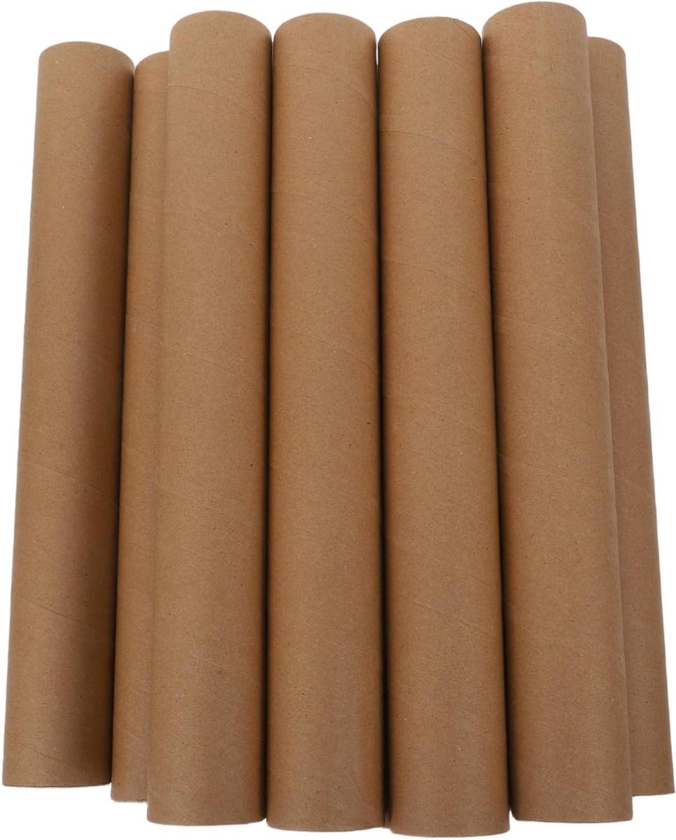 Papieren Tubes - Verzendkokers Opslagkokers - Documenten Beschermen - Stevig Kraft Materiaal - 10 Stuks 40 cm - Bruin