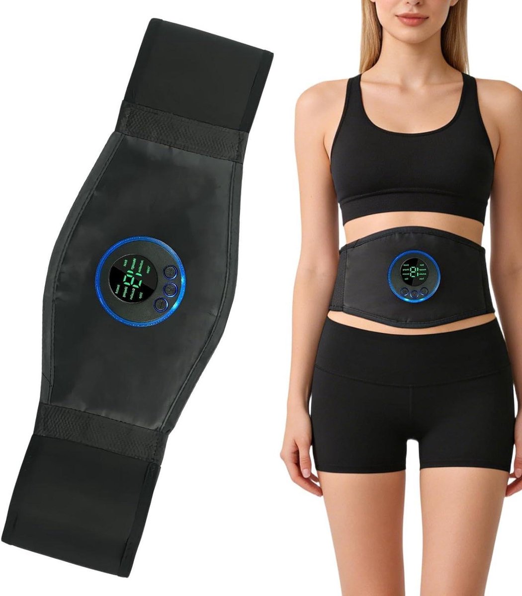Buikspierstimulator Riem - Fitness Apparaat - Spierversterking Thuis - Ademend Stofontwerp - 120 x 15 cm - Uniek