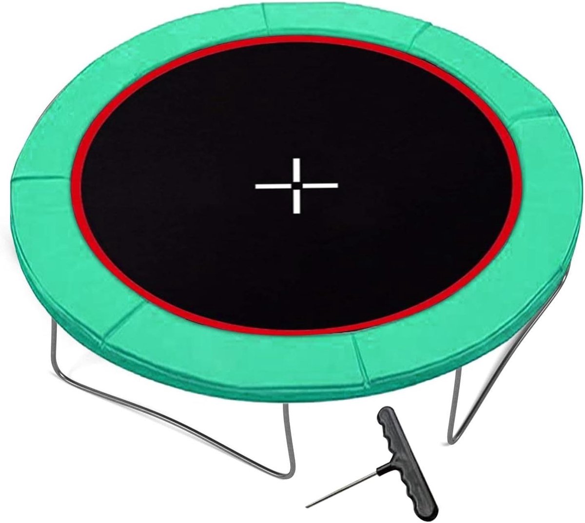 Vervangende Mat - Springmat Trampoline - Buiten Plezier - Hoge Scheurbestendigheid - Verschillende Maten - Zwart