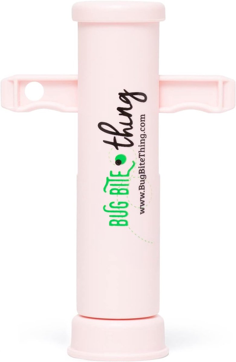 Bug Bite Thing® | Het origineel sinds 1983 | Tegen pijn en jeuk veroorzaakt door een insectenbeet of -steek van een mug | Herbruikbaar en natuurlijk | Zonder chemicaliën | 1 stuk | Roze