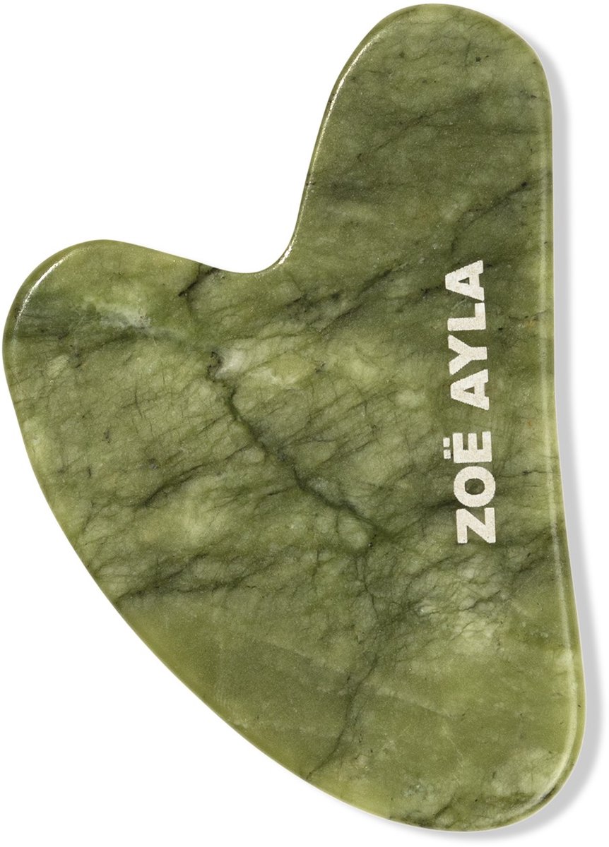 Zoë Ayla gua sha steen - Jade gua sha schrapers - 100% echte jade - Groen