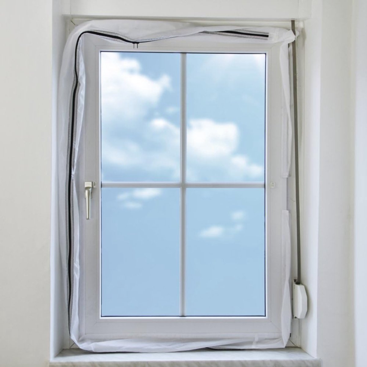 QUOVO® Raamafdichting Airco - Raamafdichting Mobiele Airco - Raamafdichting Airco Universeel - Wit - 45cm x 100cm x 100cm