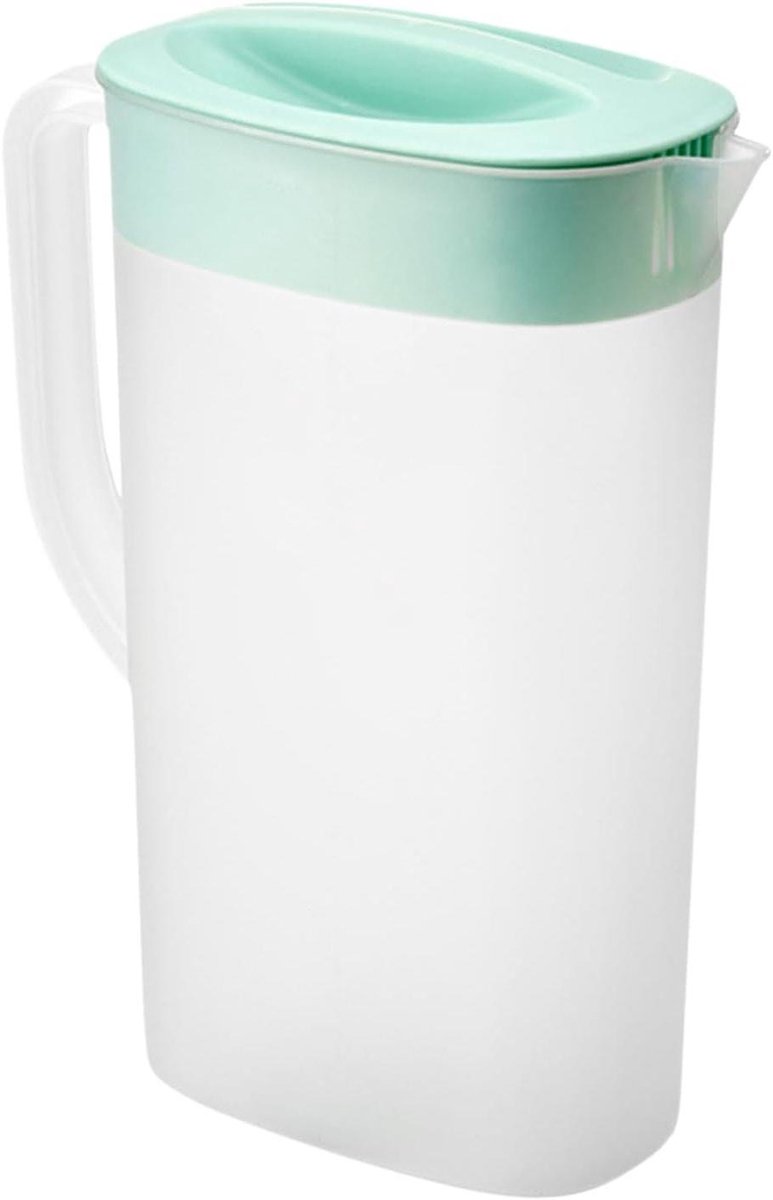 Waterkan voor Koelkast - Drankdispenser IJsthee - Dranken Koel Houden - Plat Ruimtebesparend Ontwerp - 2500ml - Groen