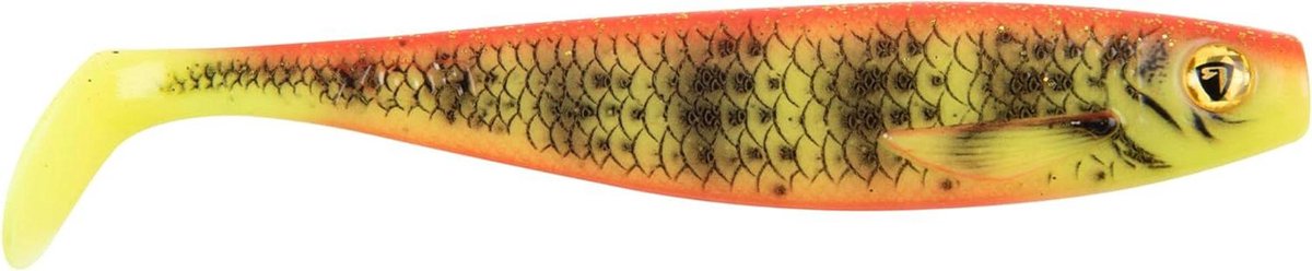Zacht Kunstaas - Vis Aas - Vissen - UV Reactief - 10 cm - Oranje Zwart Geel