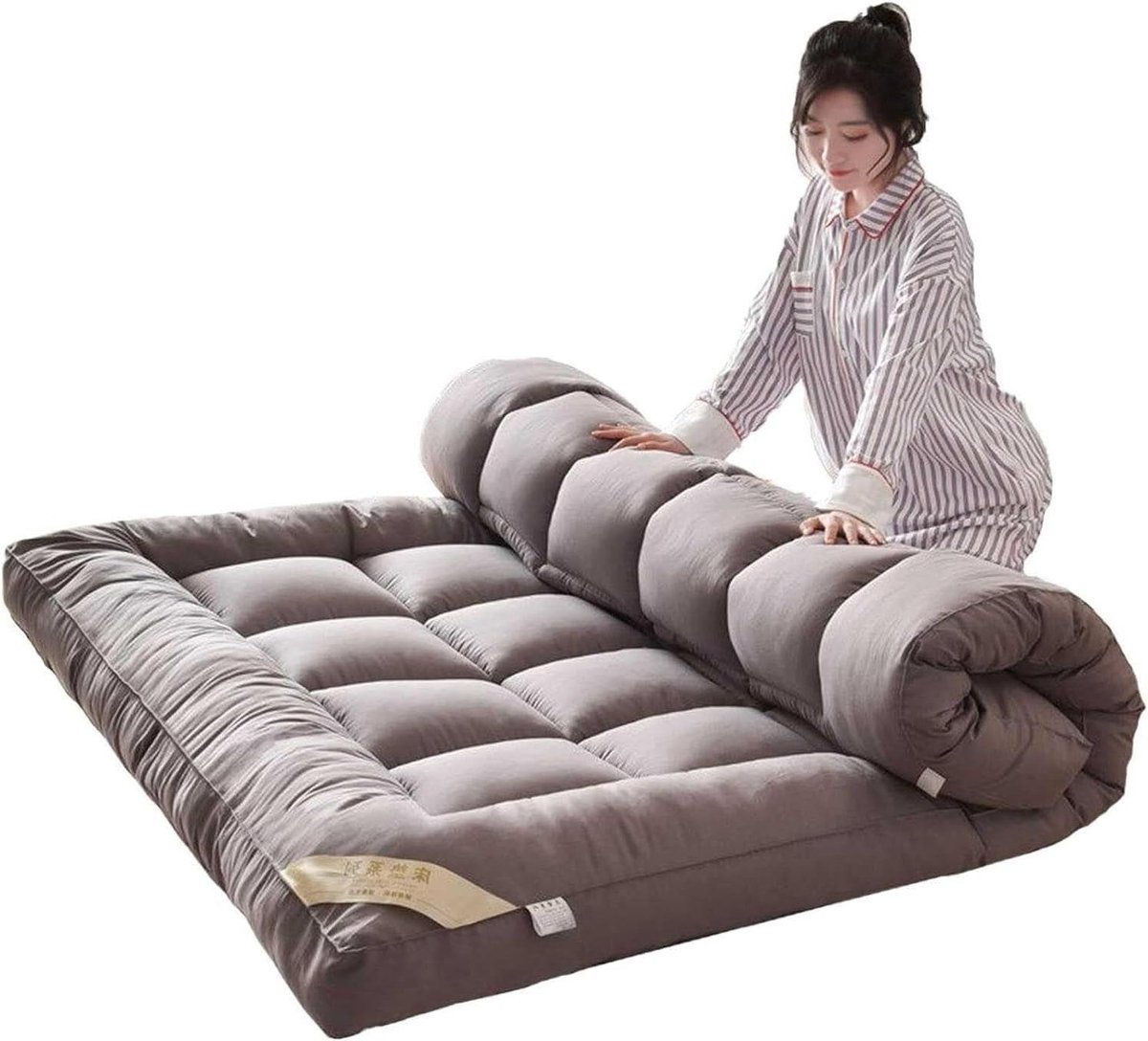 Vloermatras - Japanse futon - Comfortabel slapen - Opvouwbaar ontwerp - 100x200cm - Kleur A