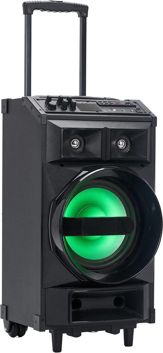 Draagbare Trolley Speaker - Mobiele Geluidsbox - Feest Geluid - 130W Vermogen - 320x330x630mm - Zwart