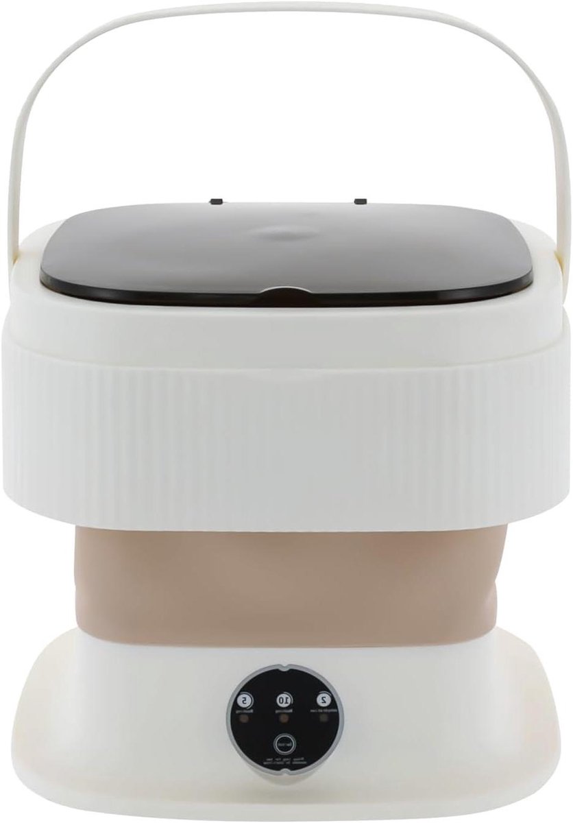 Draagbare Wasunit Mini Wasmachine Reizen en Camping Opvouwbaar Ontwerp 10 Liter Kaki