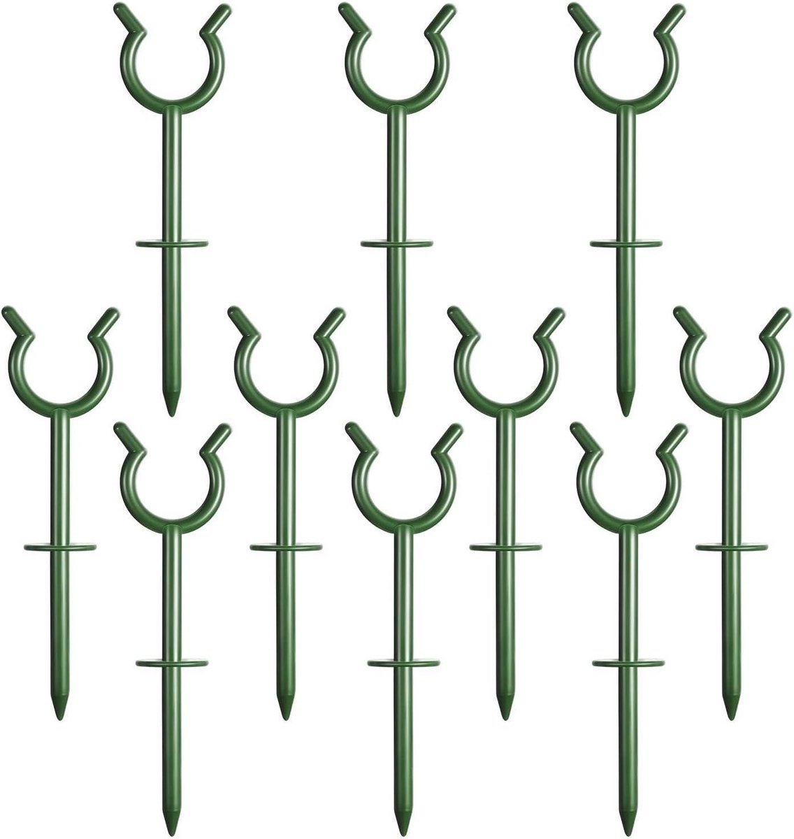 Slanggeleider - Slanghouder - Planten beschermen - Gereedschapsloze installatie - 10 stuks - Groen