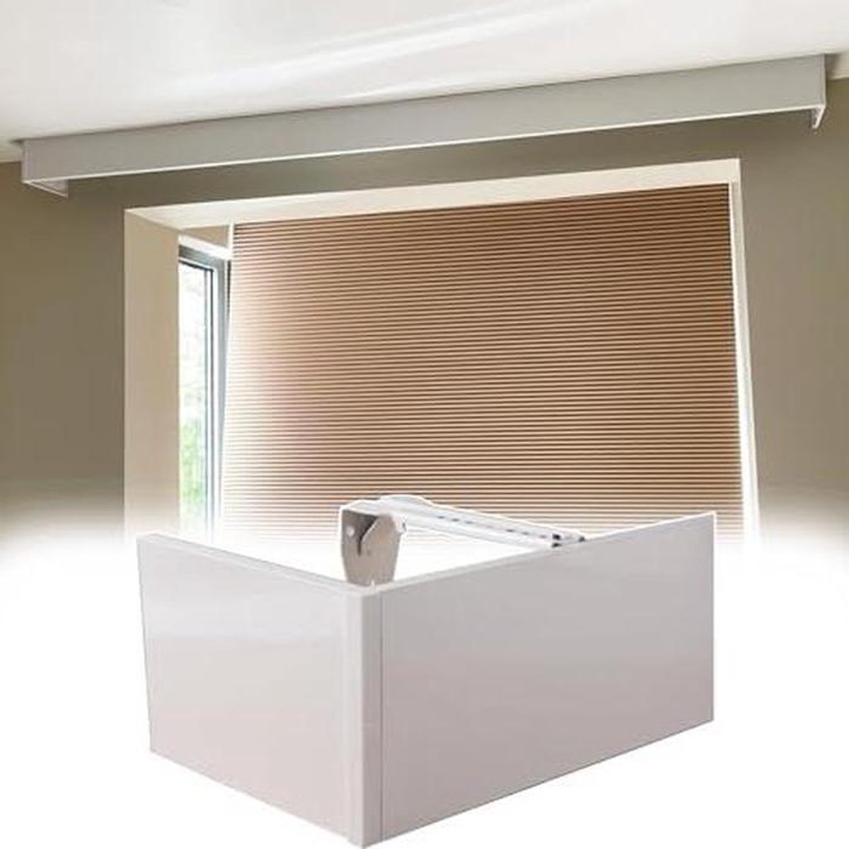 Gordijnpanelen - Gordijnrails Verbergers - Interieur Verfraaien - Trackless Montage - 14 cm Hoog - Wit