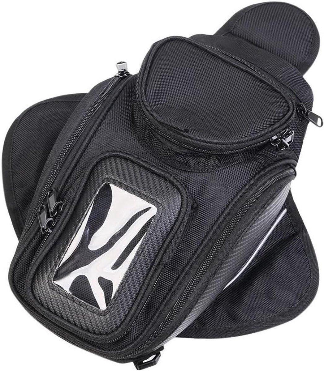Motorfiets Tanktas - Magnetische Tas - Korte Reizen - Waterdichte Stof - 36x20x10 cm - Zwart