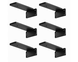 BOTC Plankdragers - 15cm - Plankhouder - Verdikt: 0.5 cm - 6 stuks - incl. bevestigingsmateriaal + schroefbit - Zwart