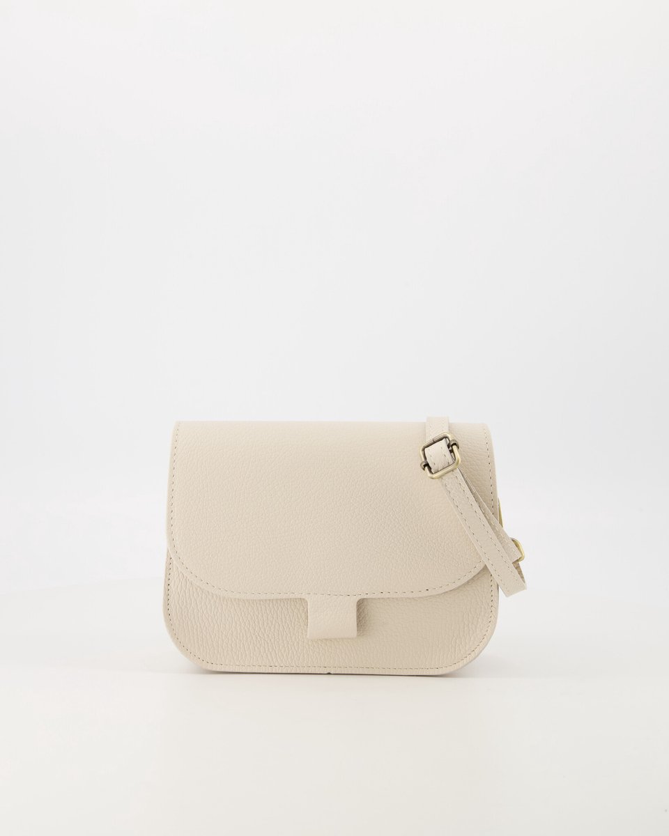 tas- crossbody- leer -ecru- klein