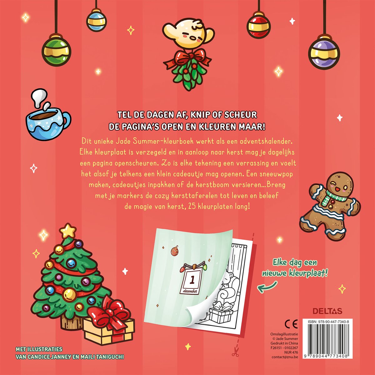 Cozy Christmas Adventskalender om in te kleuren – foto 2
